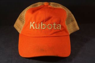 Kubota Worn K Products Hat Cap Trucker Farmer Adjustable