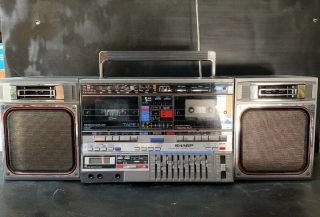 Sharp Gf - 800z Stereo Retro Boombox Vintage Radio Cassette Recorder