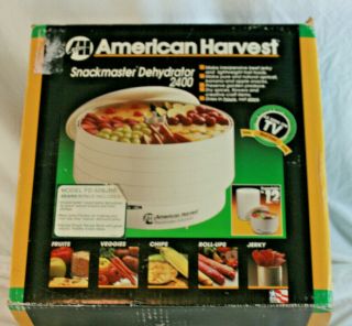 Vintage American Harvest Snackmaster 2400 4 Tray Dehydrator Model Fd 50