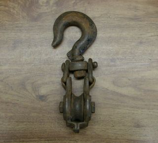 Vintage Rusty,  Crusty,  & Cool Cast Iron Sheave Pulley,  13 