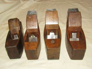 4 Antique Wooden Block Planes Old Woodworking Tool Planes Wood Planes