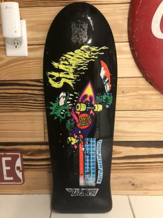 Vintage Keith Meek Santa Cruz Slasher Skateboard 1980s Foam