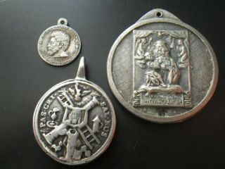 The Passion of Christ Silver Medal & Pope John XXIII,  Leone XIII & 1 Other 2