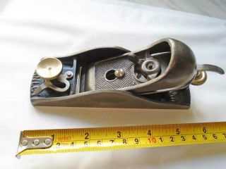 Vintage Stanley Uk No: 9 1/2 Adjustable Mouth Cast Iron 1 5/8 " Block Plane Tool