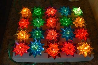 == Vintage Christmas Tree Lights – 20 X Luxram Star Lights – Boxed & ==
