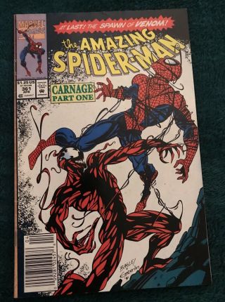 The Spider - Man 361 1st Appearance Carnage White Pages 1st Print