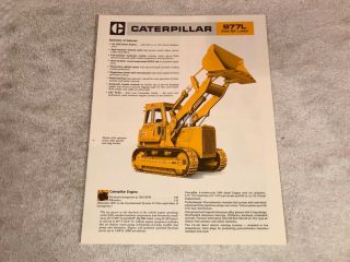 Rare Caterpillar 977l Steel Mill Loader Dealer Sales Brochure