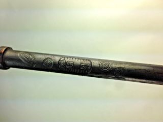 Antique Japanese Yatate Blued Bronze Ornate Design Ink and Pen Holder Signed 3