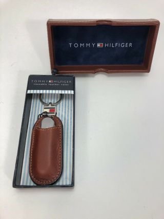 Tommy Hilfiger,  Knife Pocket,  Key Fob,  Keyring,  Leather,  Tab