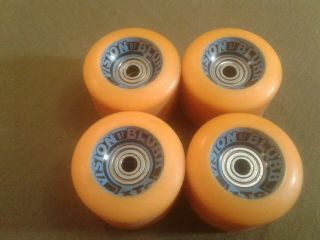 Vintage Vision Blurr Xtc Skateboard Wheels - Orange - With Gmn Bearings