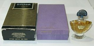Vintage Guerlain Shalimar Perfume Bottle/purple Boxes 1/4 Oz Open/full - 1983 2