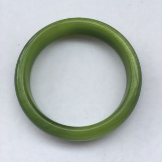 60mm Chinese Natural Green Lavender Nephrite Jade/ Gems Bracelet Bangle 2