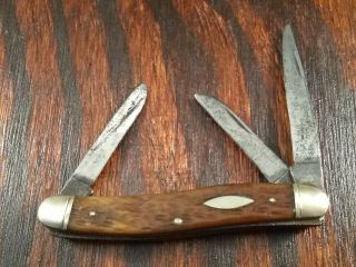 Vintage Camillus Stockman Folding Pocket Knife Made In Usa