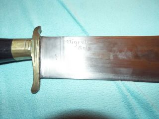 Vintage Heavy Bowie Knife Negrito Bolo