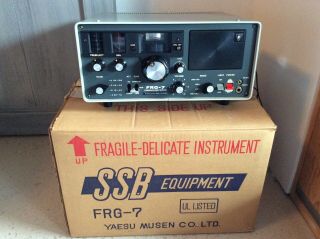 Yaesu Musen Frg - 7 Am,  Sw,  Ssb,  Cw Shortwave Ham Radio Receiver W/ Box Vintage