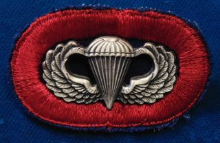 U.  S.  Us Armed Forces 505th Airborne Infantry Regiment Wings Badge Meyer Ny