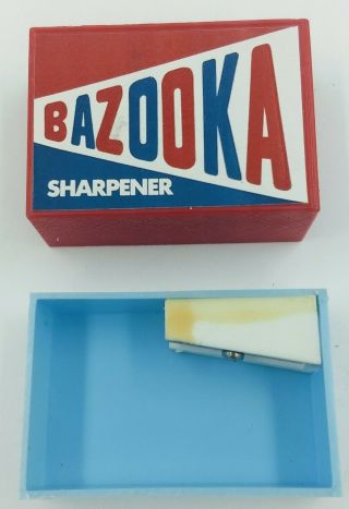 Vintage BAZOOKA Bubble Gum Plastic Advertising Pencil Sharpener.  Shape 3