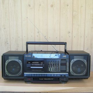 Jvc Pc - V55 Vintage Boombox Ghetto Blaster Portable Am/fm Radio Tape Stereo