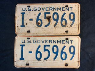 Vintage U.  S.  Government License Plate - Army