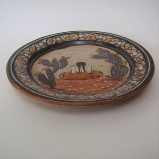 Vintage - Tonala JAL Mexican Pottery Plate with Hanger 2