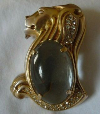 Vintage Sterling Jelly Belly Lion Brooch / Pin - An Piece