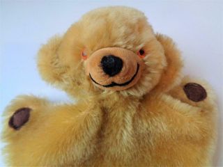 Vintage English Merrythought Teddy Bear Hand Puppet Smiling Dickie Character