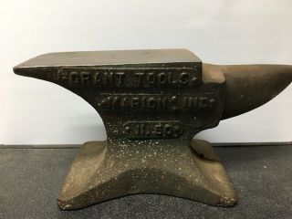 Vintage Grant Tools Cast Bench Anvil - Blacksmith & Metalworking