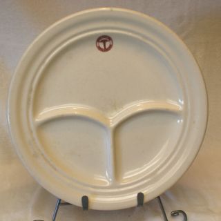Vintage 1940s U.  S.  Army Medical Department 10 - Inch Divided Plate By Tepco