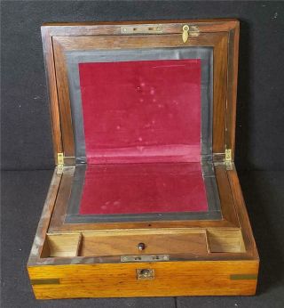 Antique Victorian Lap Desk Writing Slope Box