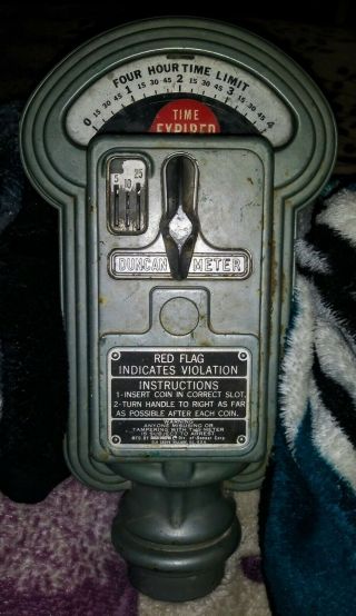 Vintage Duncan Miller Parking Meter 5,  10,  25 Cents In Order.