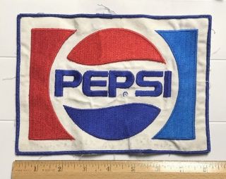 Vintage Pepsi Cola Embroidered Logo Large Racing Jacket Back Uniform Patch