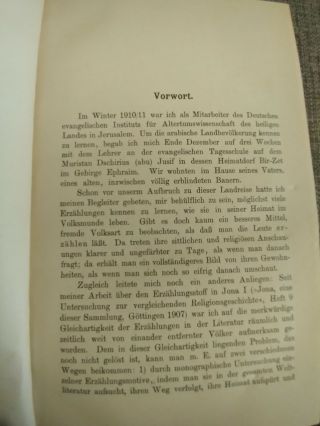 1918 Gottingen Folk Tale Palestine Peasant of Bir Zet German Kahle Rare 2