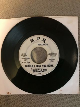 Sunny And The Sunliners Should I Take You Home White Label Promo 45rpm Single