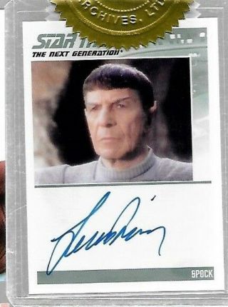 Leonard Nimoy As Spock Autograph Card Star Trek Tng 6 - Case Incentive