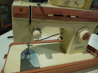 Vintage Singer Merritt Sewing Machine Model 2404 With Portable Hard Case