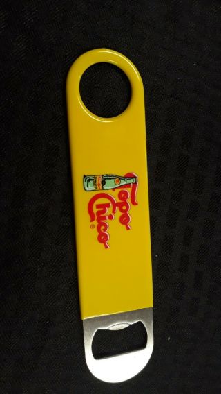 Topo Chico Mineral Water Vinyl Coated Metal Bottle Opener 7 " Double Sided