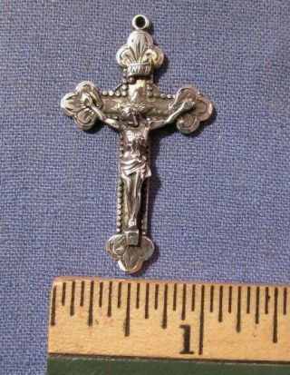 Vintage Creed Sterling Silver Crucifix Cross Pendant