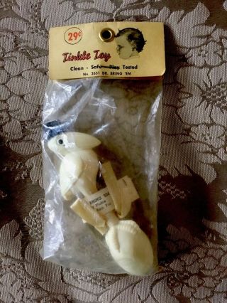 Vintage Stork Bird Egg Baby Rattle Tinkle Toy Co.  Youngstown,  Oh Dr.  Bring 