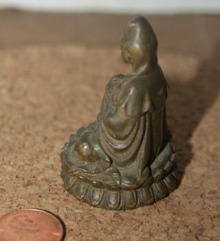 Vtg Miniature Solid Bronze Old Thai 