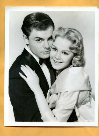 Vintage 8x10 Glossy Photo Of John Saxon & Sandra Dee In " The Reluctant Debutante "