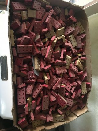 Vintage 5 Pounds American Bricks Wood Blocks 1950’s Pre - Lego