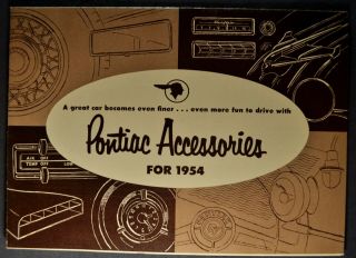 1954 Pontiac Accessories Brochure Folder Chieftain Star Chief