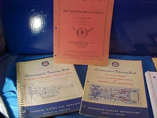 3 Orig 1955 Packard Servicemans Training Books - Chassis - Transmission - Motor