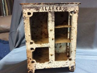Early Cast Iron Hubley Alaska Ice Box No Doors
