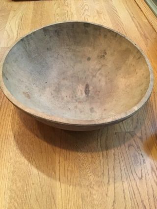 Rare Huge Vintage Munising Wooden Bowl 17.  5 " X 16 - 3/4 