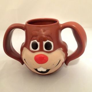 Vintage Nestle Quik Rabbit Mug 2 Handle Cup Chocolate Milk Quick Bunny Character