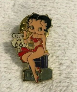 Betty Boop Metal Hat / Lapel Pin Route 66