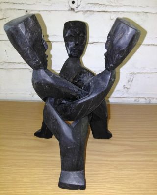 Carved Wood Carving Statue Figure African Tribal Wooden Home Decor