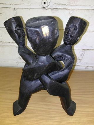 Carved Wood Carving Statue Figure African Tribal Wooden Home Decor 2