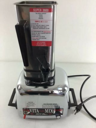 Vitamix 3600 Stainless Steel Heavy Duty Juicer Blender Food Processor Vtg